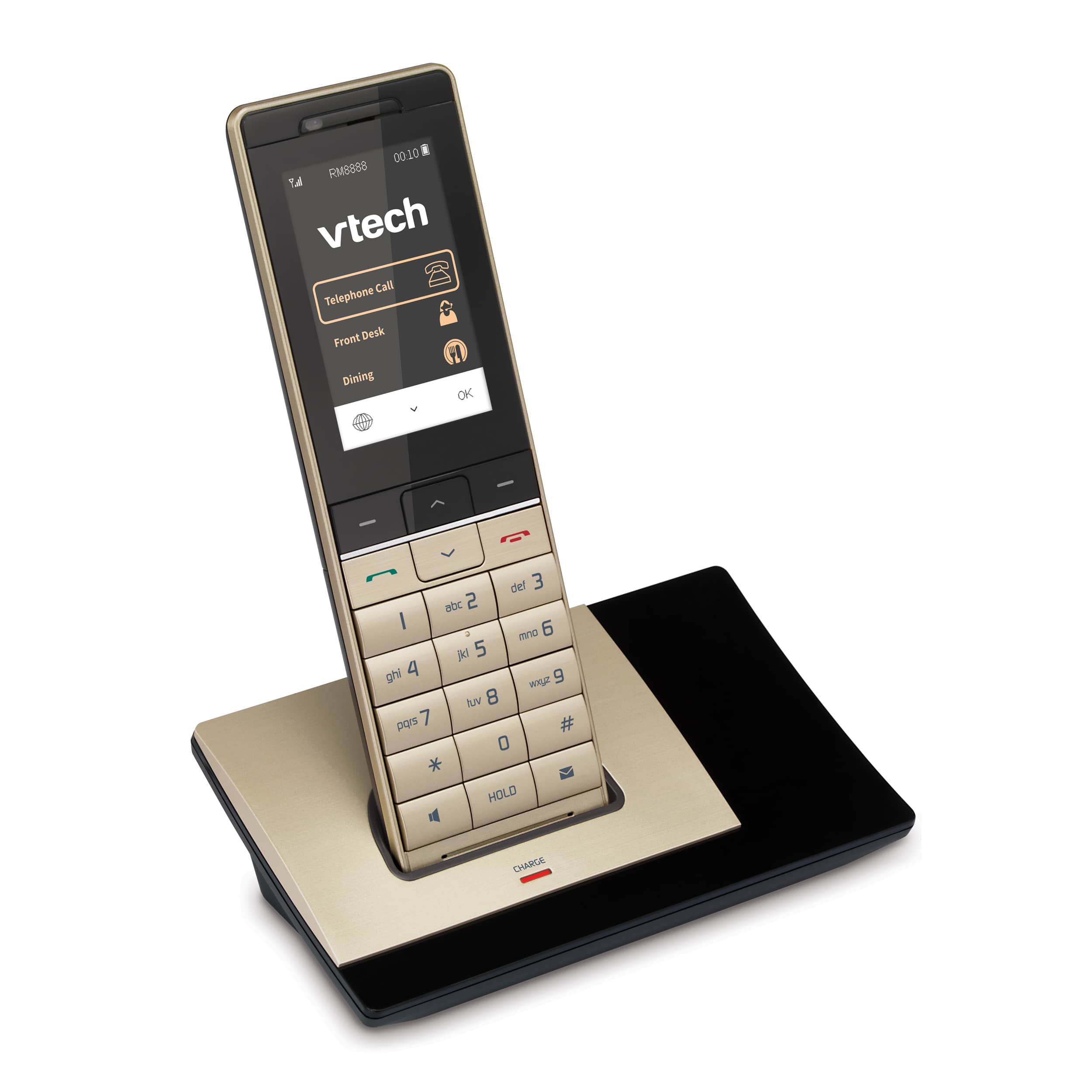 Image of 1 Cordless Color Handset and Charger | PMX-S5410 HC Champagne Gold/Black
